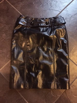 Charles Chang-Lima Belted Black Leather Skirt 4  - Image 1 of 4