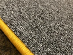 Schlingen Teppich "Suma" Flach in Grau Gelb in 14 Größen / Läufer und Rund - Bild 1 von 3