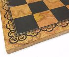 Large 18" Italfama Faux Pressed Leather Chess Board With 2" Squares World Map