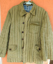 Vintage Padded Winter Work Jacket Telogreika Workwear Industrial Factory Green M