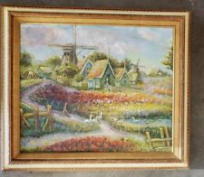 Vintage  Painting Impression Oil on Canvas 20"x24"in perfect condition signed 
