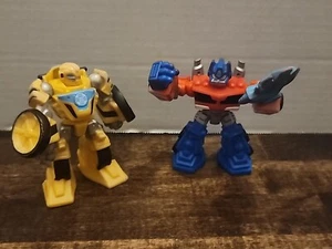 Playskool Heroes Transformers Rescue Bots Optimus Prime & Bumblebee 3.5" Figures - Picture 1 of 6