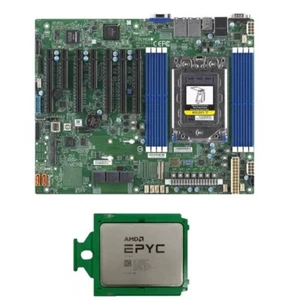 Supermicro H12SSL-i Mainboard + AMD EPYC 7k62 Cpu 48 Kerne 96 Threads SP3 Cpu - Bild 1 von 5