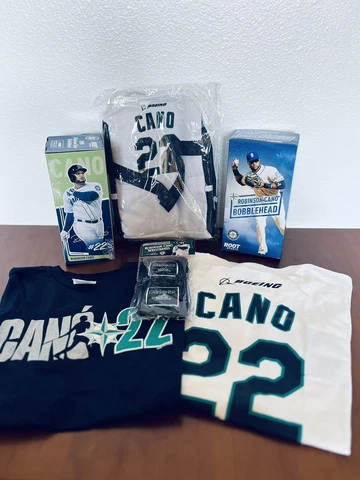 Robinson Cano' Seattle Mariners MLB 6 NEW Promotional Items Bobbleheads Shirts Cover