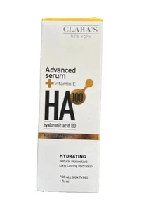 Clara’s New York HA ADVANCED HYALURONSÄURE 100 + VITAMIN E SERUM, 1 Unze Neu im Karton - Bild 1 von 4