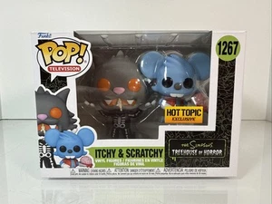 New Funko Pop! Itchy & Scratchy 1267 - Simpsons Treehouse of Horror Hot Topic - Picture 1 of 9