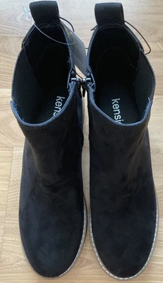 Bota Chelsea de gamuza sintética Kensie Kayla para dama, negra, talla 9, Foto 1 de 4