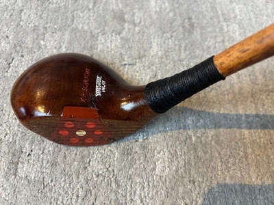 MacGregor KH Schlicht Wisconsin fancy face Spoon hickory shaft golf club - Image 1 of 4