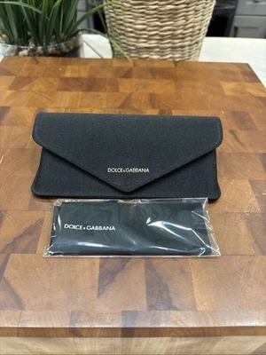 Estuche para gafas DOLCE & GABBANA con paño de limpieza, SOLO ESTUCHE negro semi duro Foto 1 de 4