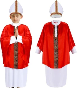 Halloween Pope Costume for Kids Priest Halloween Costumes Pope Costume Set... - Picture 1 of 1