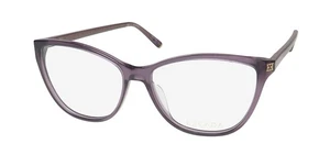 NEW ESCADA VESD02 EYEGLASSES PURPLE PLASTIC WOMENS 06LA CAT EYE 55-14-140 - Picture 1 of 8