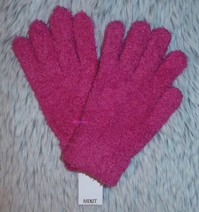 Guantes Mixit Rosa Oscuro Suaves Acogedores Difusos Elastizados Talla Única Moda Pastel Peluche - Imagen 1 de 3