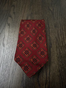 Vintage Paul Stuart Herren Krawatte, orange/rot 100% Seide, England " - Bild 1 von 6