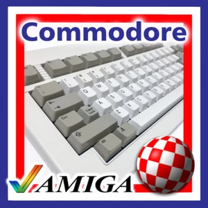 COMMODORE AMIGA A3000; A4000 KEYBOARD REPLACEMENT KEY CAPS with WHITE PEGS - Picture 1 of 4