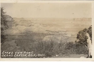 Vintage Unused-Grand View Point~ Grand Canyon Arizona #801 real photo postcard a - Picture 1 of 2