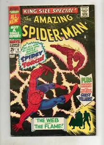 Amazing Spider-Man Annual #4 HUMAN TORCH v SPIDEY BATTLE ISS VF- 7.0 41 PGS 1967 - Picture 1 of 2