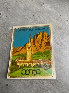 Souvenir-Aufkleber CORTINA DOLOMIT 60/70er Oldtimer - Bild 1 von 2