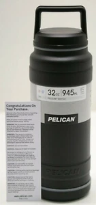 Pelican Traveler 32 oz. Black Stainless Steel Bottle [TRAV-BO32-BLK] - Brand New - Picture 1 of 8