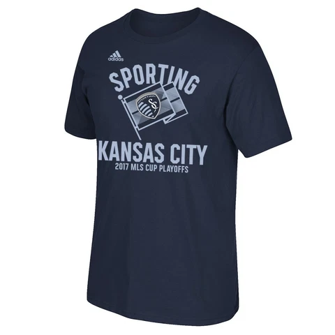 Sporting Kansas City MLS Adidas 2017 MLS Cup "Club Pride" Men's Navy T-Shirt Cover