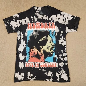 Jimi Hendrix “Live In Concert” Bleach Tie Dye Mens Graphic T-Shirt Size S - Picture 1 of 8