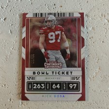 2020 Panini Contenders Draft Picks - bowl ticket /99 Nick Bosa