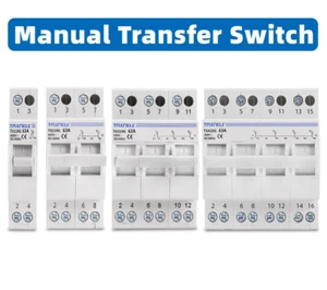 Disjoncteur à verrouillage manuel 40A 63A double interrupteur transfert de puissance 1P 2P 3P 4P - Photo 1/21