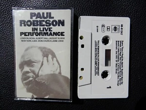 PAUL ROBESON - IN LIVE PERFORMANCE - RARE CASSETTE TAPE ALBUM (GOSPEL) - Picture 1 of 5