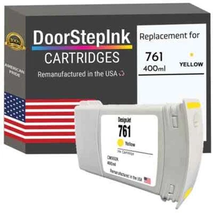 Cartuchos de tinta compatibles DoorStepInk para HP 761 CM992A) amarillo 400 ml-EE. UU. - Imagen 1 de 5
