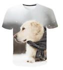 Summer European And American Men's Printed 3d Cute Dog Short-sleeved T-shirt One