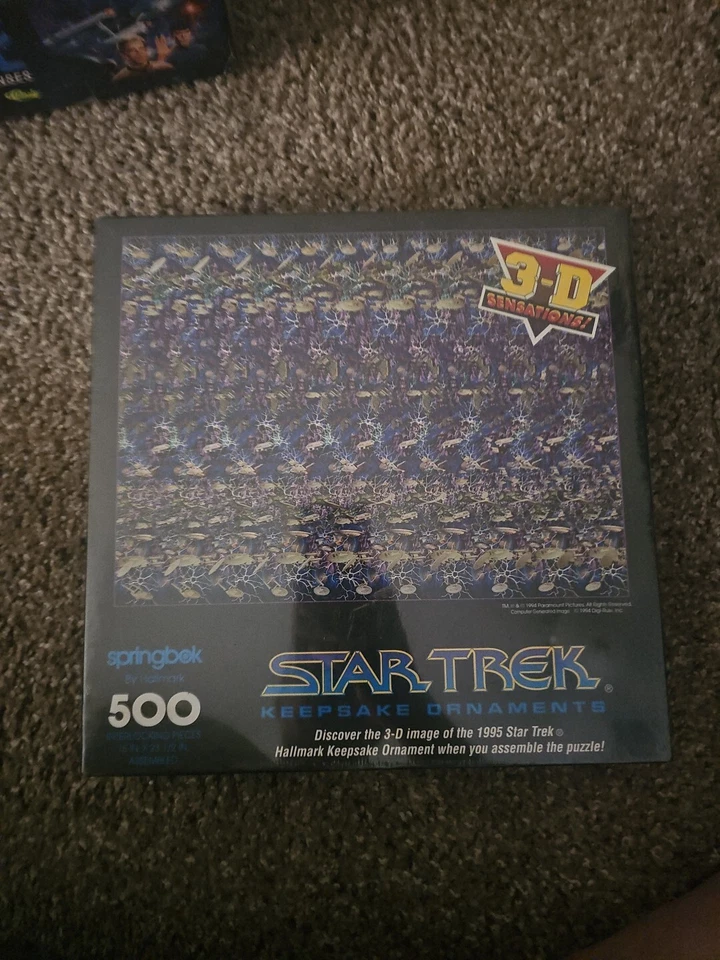 Star Trek Puzzle 3-D 1994 Keepsake Ornaments Vintage Springbok 500 Piece NOS - Image 1 of 1