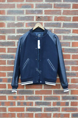 A.P.C Apc Mens KENICKIE Wool Leather Varsity Jacket Extra Small XS - Image 1 of 4
