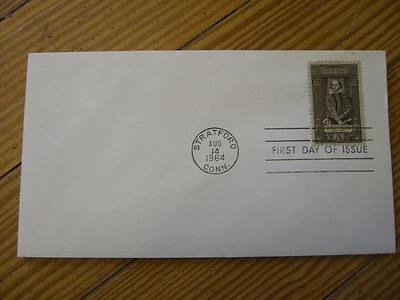400th Year FDI Shakespeare Celebration Stamp Postmarked Stratford, CT USA -1964 - Image 1 of 4