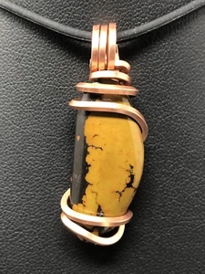 Turquoise Pendant ONLY China handcrafted Quality Copper Wrap Healing Reiki P18 - Bild 1 von 6