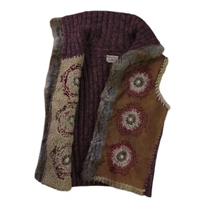 Vintage Marlboro Classics Womens Classics Shearling Vest Boho Western Gilet M - Picture 1 of 14