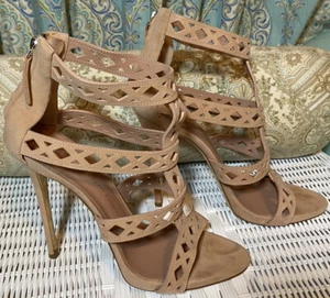 Giuseppe Zanotti Stiletto Heels Suede Back Zipper Size 41 Sexy! Beautiful! - Picture 1 of 12
