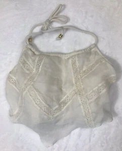 Victoria's Secret Volant-Bikinioberteil sexy elfenbeinfarben mit Häkeldetail Small - Bild 1 von 6
