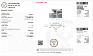 0.30 Ct 100% Natural Loose Diamond 4 mm Round Cut E/SI1 Grade IGI CERTIFIED - Picture 1 of 3