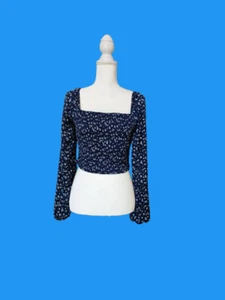 AMERICAN EAGLE WOMEN LONG SLEEVE CROP TOP - SIZE MEDIUM - Picture 1 of 6