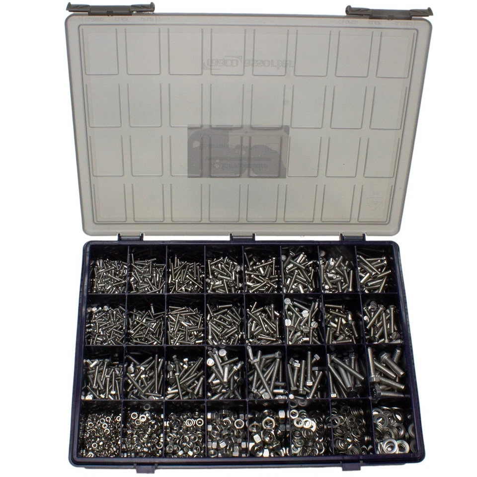 Caja Surtido 9 - Set Tornillos Métrico, Tuercas & Arandelas Acero Inox - Imagen 1 de 1