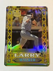 ROCKIES #30 LARRY WALKER GOLD DOMED HOLOGRAPHIC SSP 1999 TOPPS STARS N STEEL - Picture 1 of 2