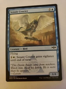 MTG Magic The Gathering Card Senate Courier Creature Bird Blue Ravnica Alliances - Picture 1 of 2
