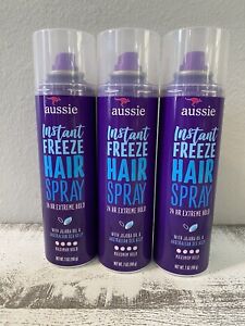 PACK OF 3--Aussie Instant Freeze Hairspray with Jojoba & Sea Kelp, 7 oz each