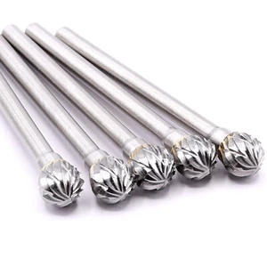5x VHM Fräser 6mm rund Frässtift Raspel Gravur für Dremel Proxxon Kugelform - Bild 1 von 6