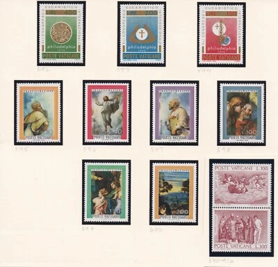 Vatican City Stamps 1976 Complete Year (#590-606) 17 Stamps Mint NH - Image 1 of 4