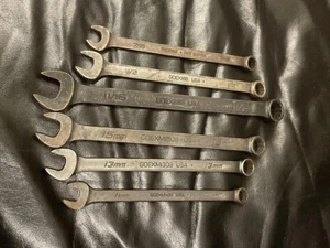 Snap-On GOEX 12-Point Black Combination Wrenches 7/16 1/2 11/16 11 13 15mm - Picture 1 of 2
