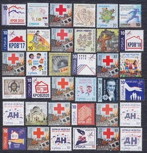 Serbia 2016-2024 All surcharge stamps from this period, Michel 76-111, MNH VF - Picture 1 of 1