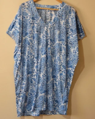 Cubierta de natación transparente H&M cachemira azul/blanco 100 % poliéster talla L #p95-235 Foto 1 de 4