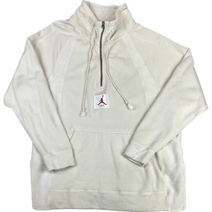 Cream Air Jordan Jumpman Flight Cotton Pullover Hoodie Towelling L XL - Picture 1 of 5