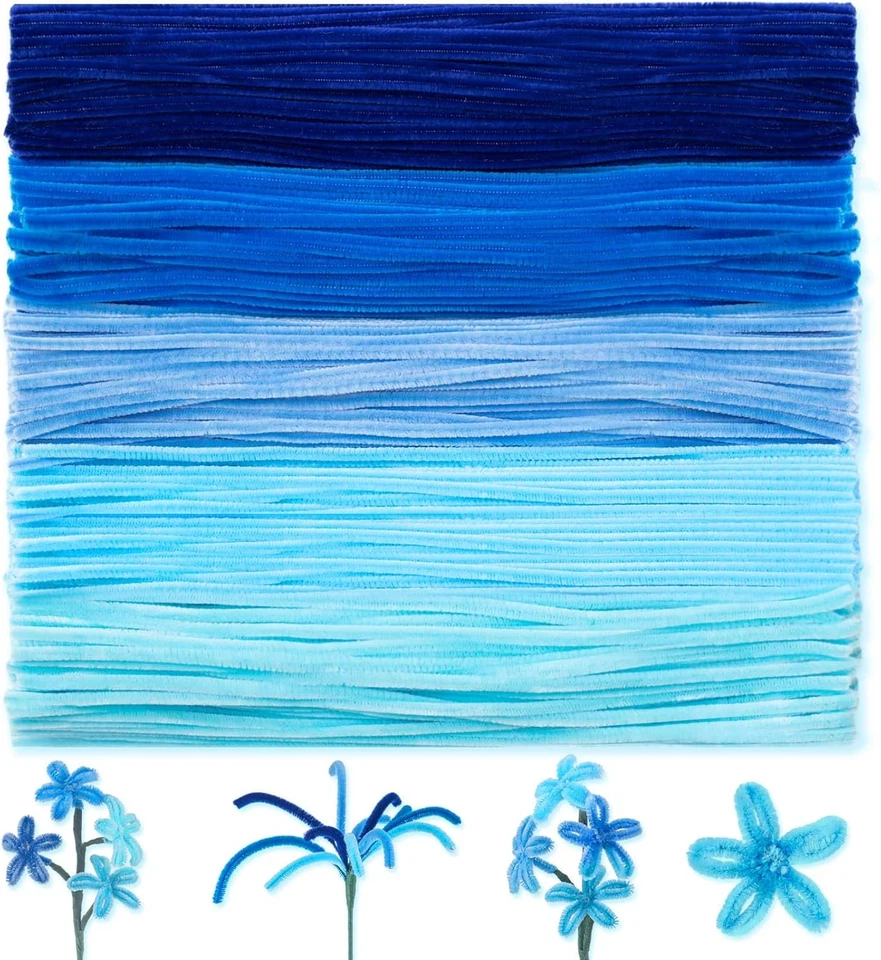 500 Pieces Pipe Cleaners Chenille Stems for Flowers Craft Supplies Bulk Fluffy F - Image 1 of 4