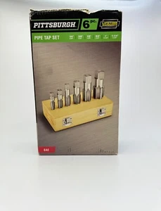 NEW Pittsburgh Pipe Tap Set 6 Pc SAE Carbon Steel Pipe Taps 42432 NOB - Picture 1 of 7